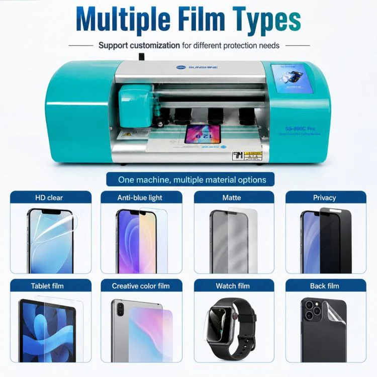 SUNSHINE SS-890C Pro 12.9-inch Flexible Hydrogel Film Dual Intelligent Auto Cutting Machine, Plug:AU Plug - Image 5