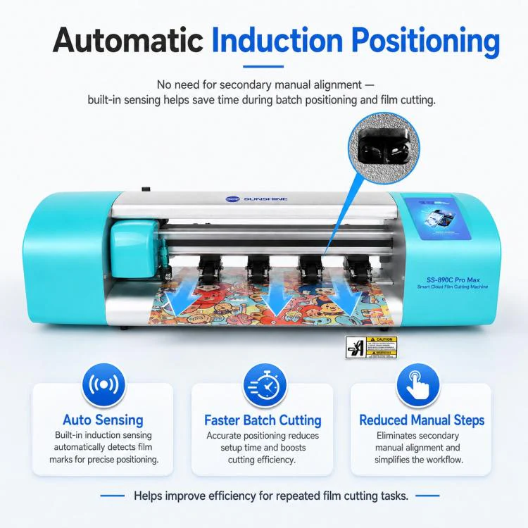 SUNSHINE SS-890C Pro Max 16-inch Flexible Hydrogel Film Dual Intelligent Auto Cutting Machine, Plug:US Plug - Image 4