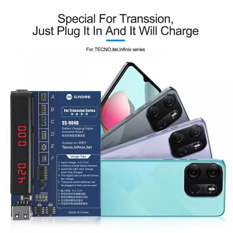 SUNSHINE SS-904B For Transsion Series Battery Charging Digital Display Activation Board Mobile Phone Repair Tool - Image 3