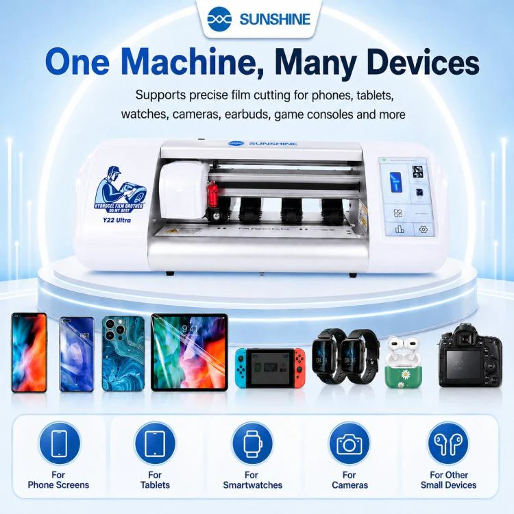 SUNSHINE Y22 Ultra Unlimited Hydrogel Phone Screen Protector Film Cutting Machine, Plug:AU Plug - Image 3