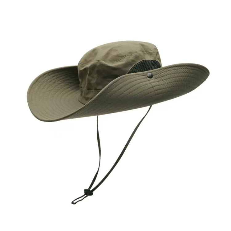 Super Wide Brim Bucket Hat Cowboy Cap Fishing Hat For Men & Women(Army Green)