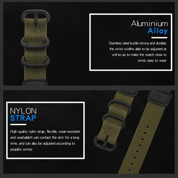 SYNOKE 9619C Nylon Canvas Strap Three-Ring Buckle Vintage Electronic Luminous Watch(Green) - Image 7