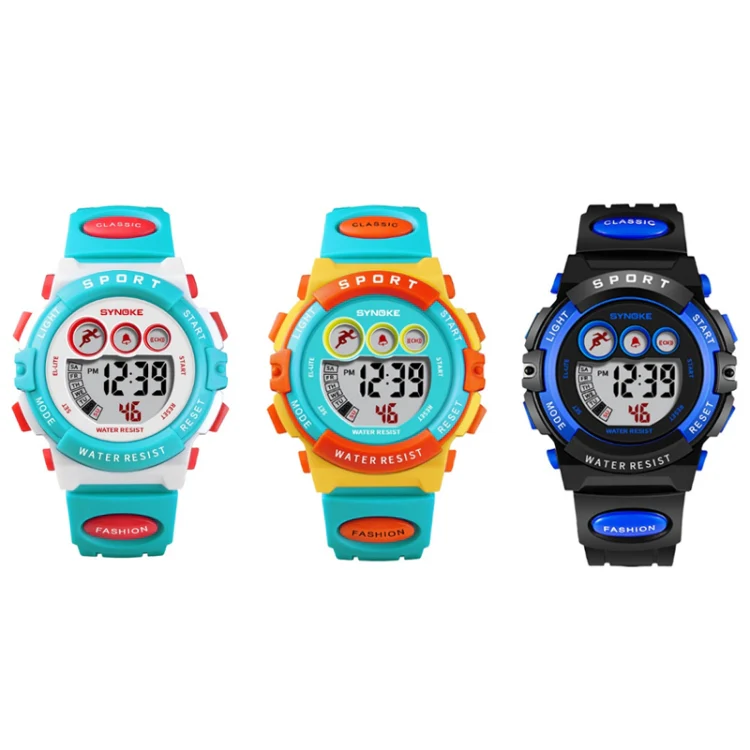 SYNOKE 9802 Children Sports Waterproof Digital Watch(Blue Orange) - Image 2