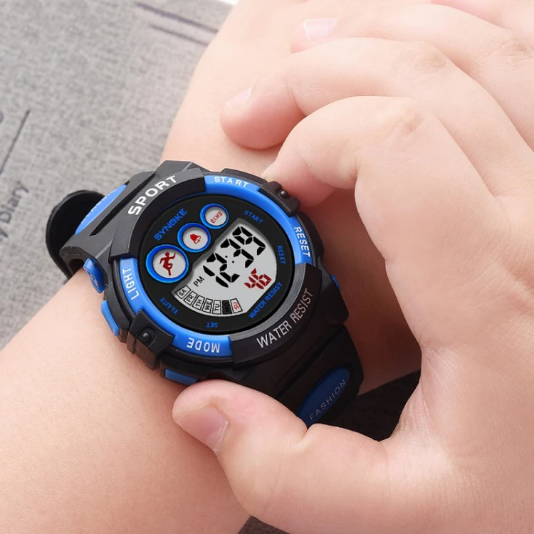 SYNOKE 9802 Children Sports Waterproof Digital Watch(Blue Orange) - Image 7