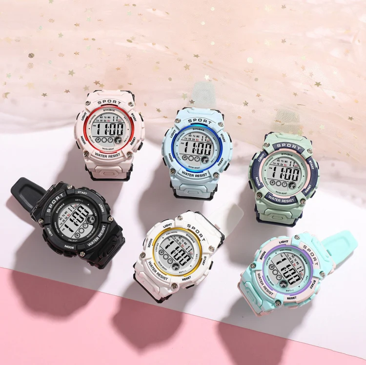 SYNOKE 9810 Multifunctional Luminous Waterproof Student Sports Watch(Black) - Image 2