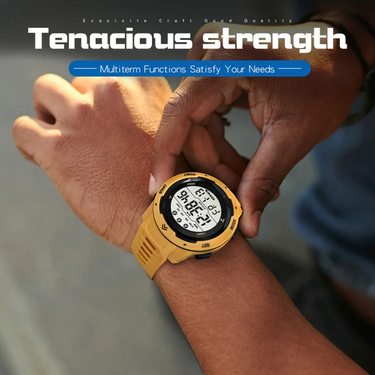 SYNOKE 9811 Luminous Large Screen Outdoor Running Student Watch(Yellow) - Image 7