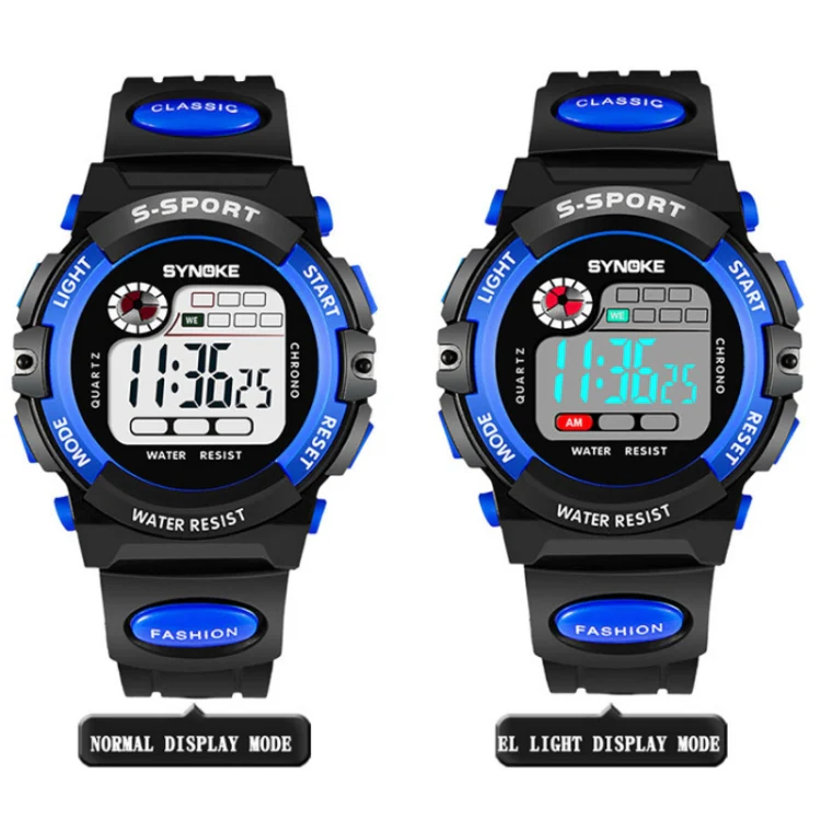 SYNOKE 99269 Children Sports Waterproof Digital Watch, Colour: Large (Red) - Image 4