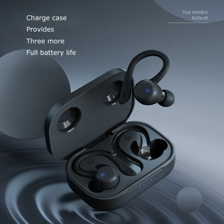 T&G T40 TWS IPX6 Waterproof Hanging Ear Wireless Bluetooth Earphones with Charging Box(Black) - Image 3