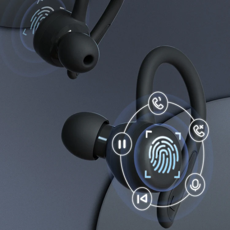 T&G T40 TWS IPX6 Waterproof Hanging Ear Wireless Bluetooth Earphones with Charging Box(Black) - Image 6