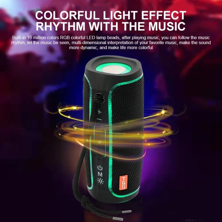 T&G TG288 TWS Portable LED Light Bluetooth Speaker(Black) - Image 3