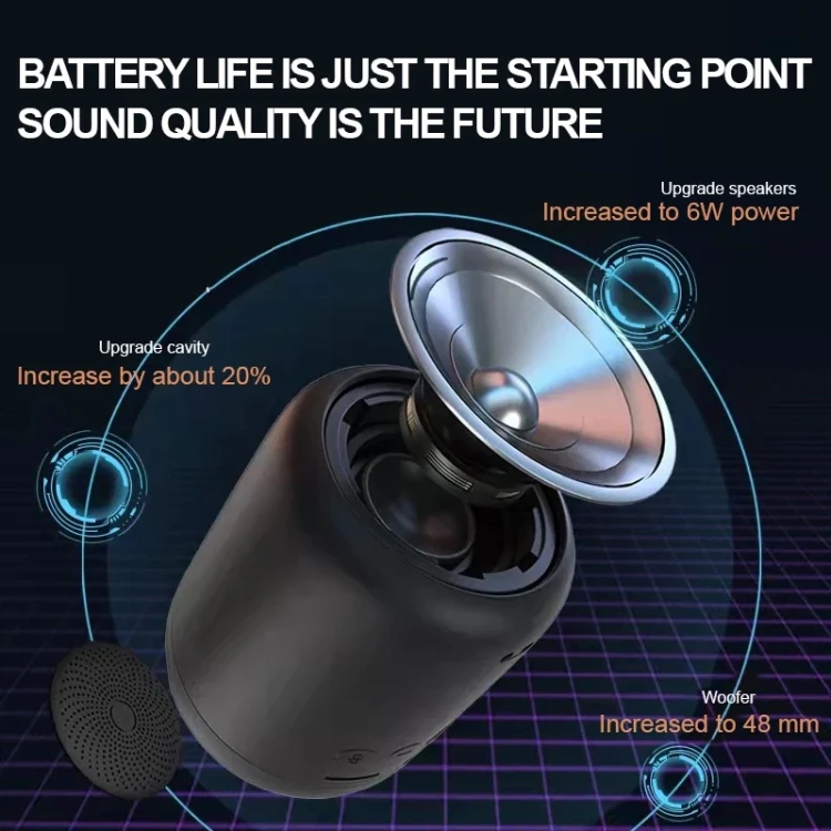T&G TG288 TWS Portable LED Light Bluetooth Speaker(Blue) - Image 7