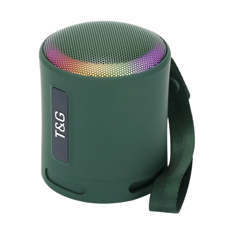 T&G TG373 Outdoor Portable LED Light RGB Multicolor Wireless Bluetooth Speaker Subwoofer(Green)