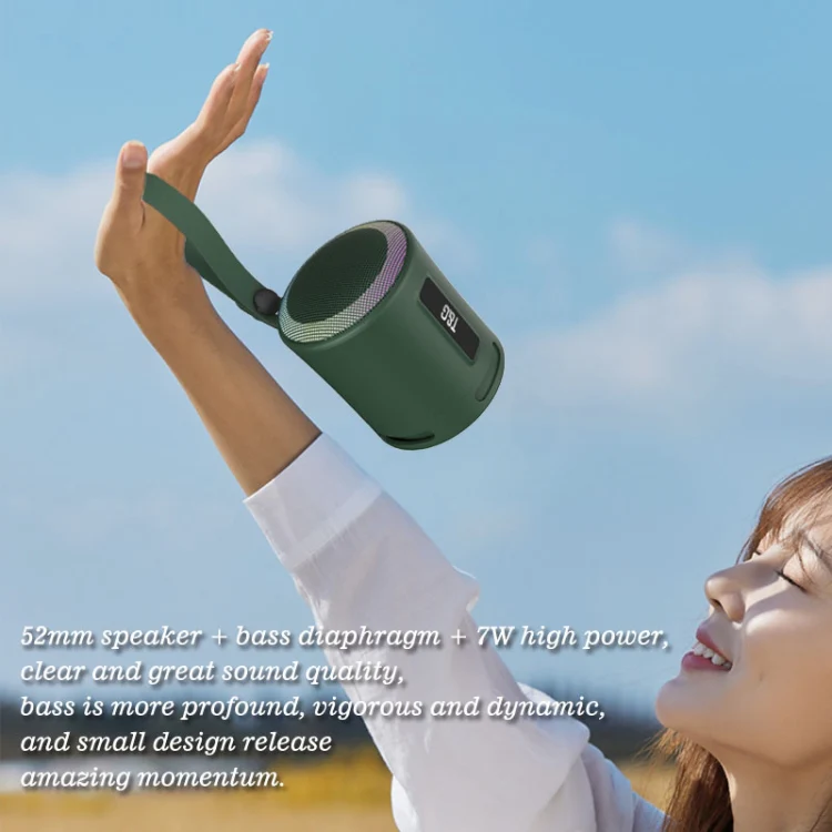 T&G TG373 Outdoor Portable LED Light RGB Multicolor Wireless Bluetooth Speaker Subwoofer(Grey) - Image 8