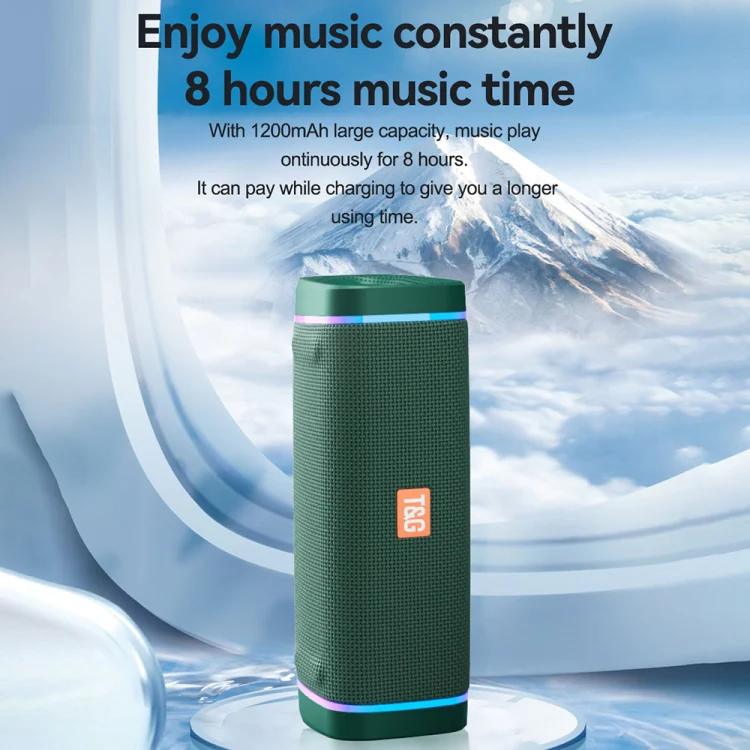 T&G TG375 Outdoor Portable LED Light RGB Wireless Bluetooth Speaker Subwoofer(Red) - Image 9