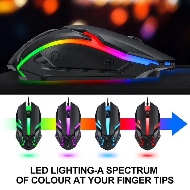 T-WOLF TF-800 4 in 1 Gaming Luminous Keyboard Mouse Headset Set(English Version) - Image 4
