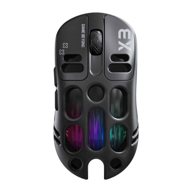 T-WOLF X3 Tri-Mode Wireless Gaming Mouse Ultra-Lightweight Hollow-Out Honeycomb Shell 8000 DPI(Black)