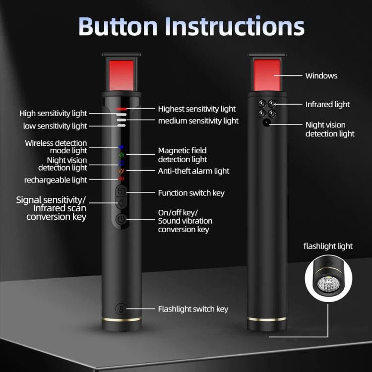 T016 Portable Multifunctional Intelligent Infrared Detector(Black) - Image 11