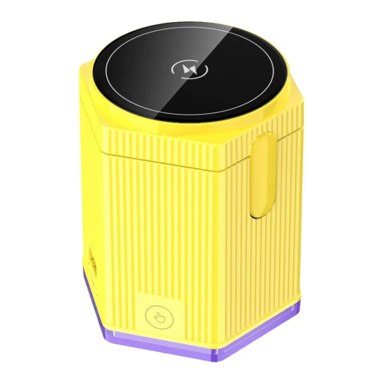 T10 15W Multifunctional Magnetic Wireless Charger Desktop Phone Stand(Yellow)