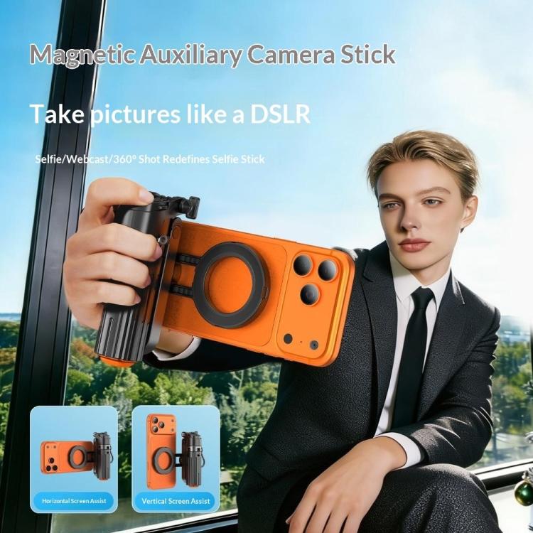 T13Y-C Bluetooth Remote Magnetic Phone Holder Auto Pop-Up Tripod Extendable Selfie Stick(Black) - Image 3