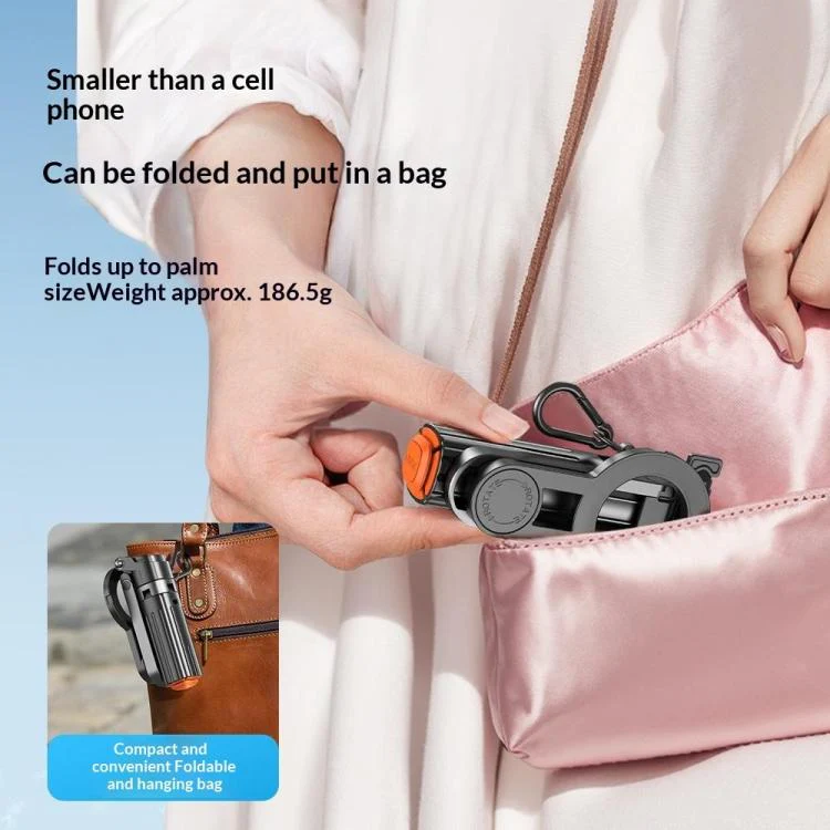 T13Y-C Bluetooth Remote Magnetic Phone Holder Auto Pop-Up Tripod Extendable Selfie Stick(White) - Image 9