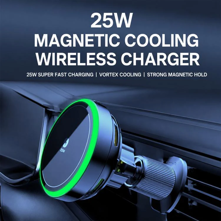 T14 Magnetic Cooling Wireless Fast Charger Car Air Outlet Holder(T14 Air-Cooled Qi 2.2 Certification) - Image 2