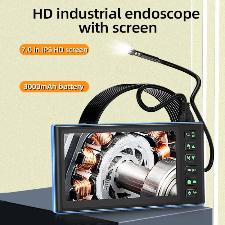 T23 5mm Dual Lenses 7 inch Screen Industrial Endoscope, Spec:10m Tube - Image 2