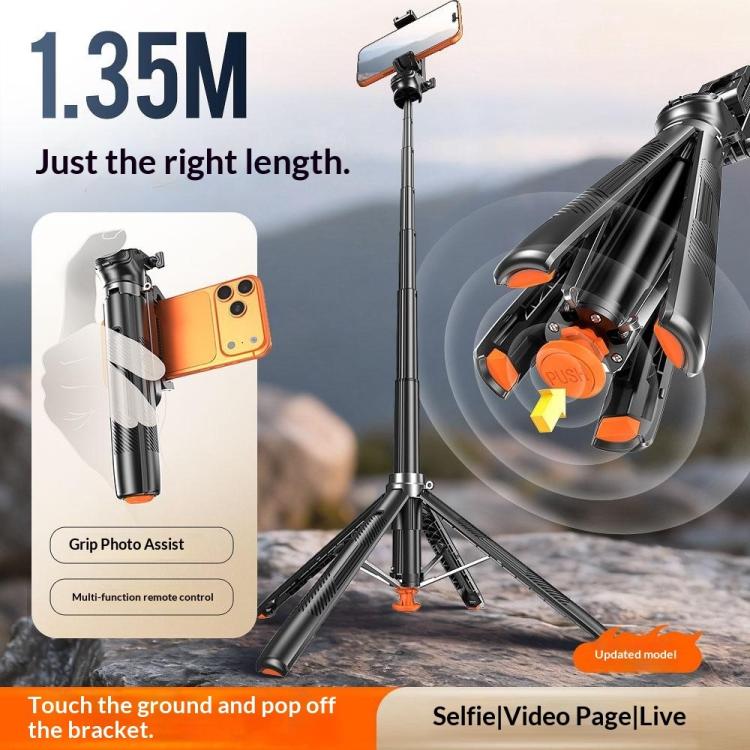 T35 Photography Auto Pop-Up Extendable Tripod Bluetooth Selfie Stick with Remote Control - Image 4