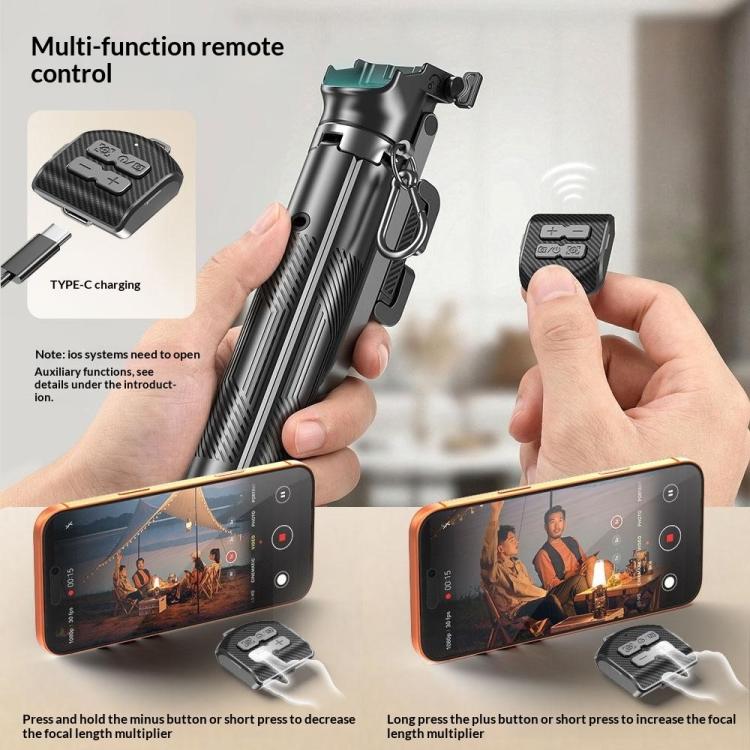 T35 Photography Auto Pop-Up Extendable Tripod Bluetooth Selfie Stick with Remote Control - Image 5