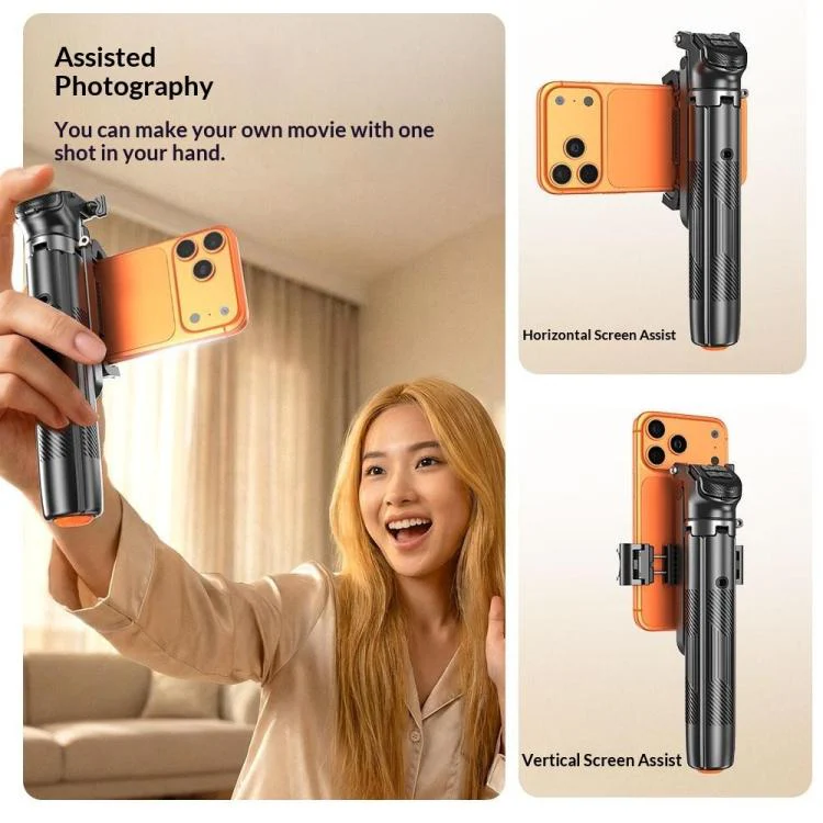T35 Photography Auto Pop-Up Extendable Tripod Bluetooth Selfie Stick with Remote Control - Image 6