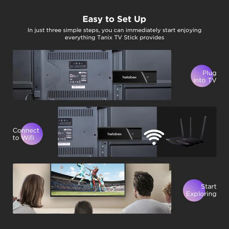 T600 HOLA BOX 4K UHD Android 11 TV Stick Amlogic S905Y4 2GB+16GB, Plug:UK Plug(White Logo) - Image 8