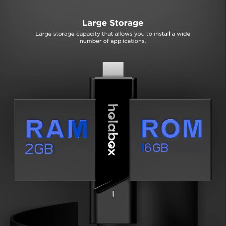 T600 HOLA BOX 4K UHD Android 11 TV Stick Amlogic S905Y4 2GB+16GB, Plug:US Plug(White Logo) - Image 7