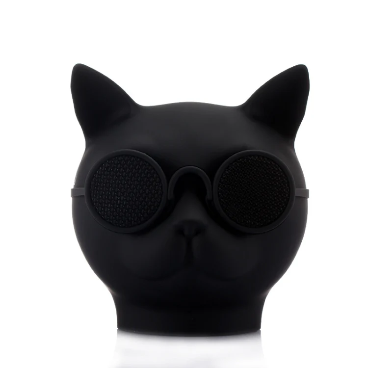 T8 Mini Cat Shape Stereo Wireless Bluetooth Speaker, Support Hands-free / TF Card / FM(Black) - Image 2