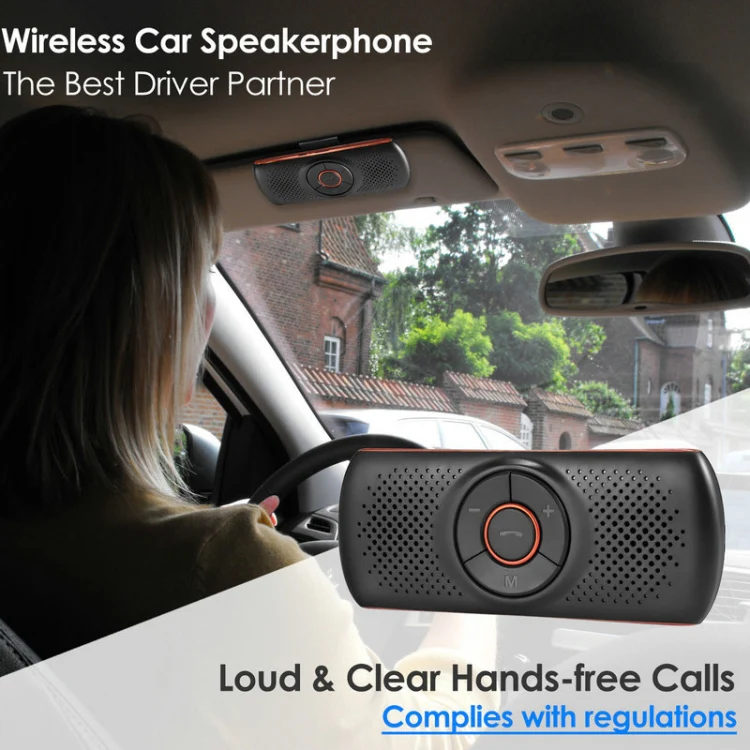 T826 Car Bluetooth Wireless MP3 Player FM Player for Sun Visor - Image 9