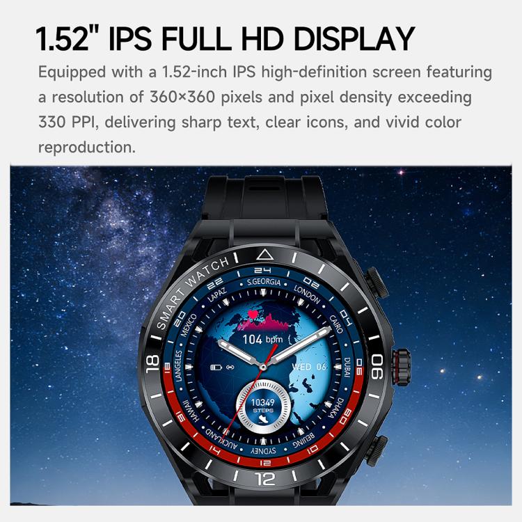 T95E 1.52-inch Display 2-in-1 Smart Sports Watch TWS Bluetooth Earphones(Black Gold) - Image 8