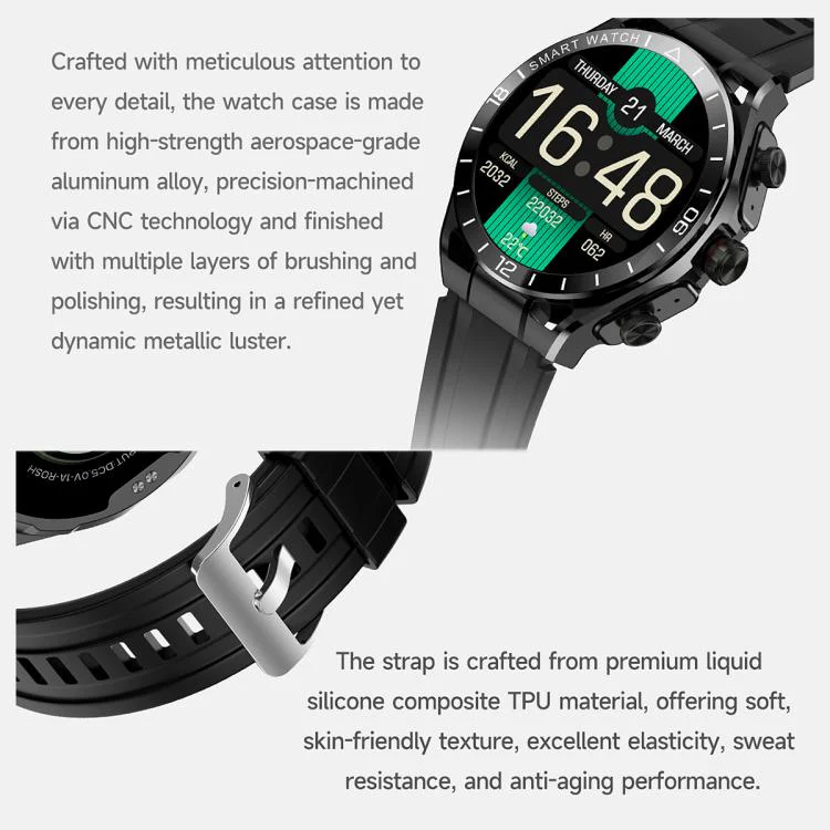 T95E 1.52-inch Display 2-in-1 Smart Sports Watch TWS Bluetooth Earphones(Black Gold) - Image 9
