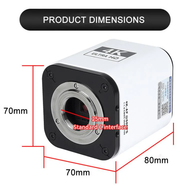 TAIDA TD-4KAF 60FPS CCD Edge Detection 4K Industry Microscope Camera, Plug:US Plug - Image 3