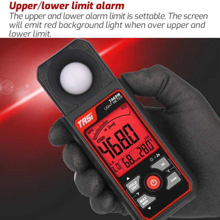 TASI TA631B 300,000 LUX Ambient Temperature Illuminating Meter Bright Test Instrument Brightness Light Meter - Image 7