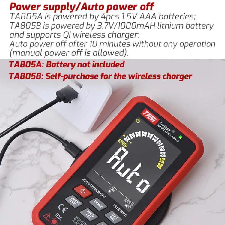 TASI TA805A Battery-powered Large Screen Digital Fully Automatic Smart Multimeter - Image 12