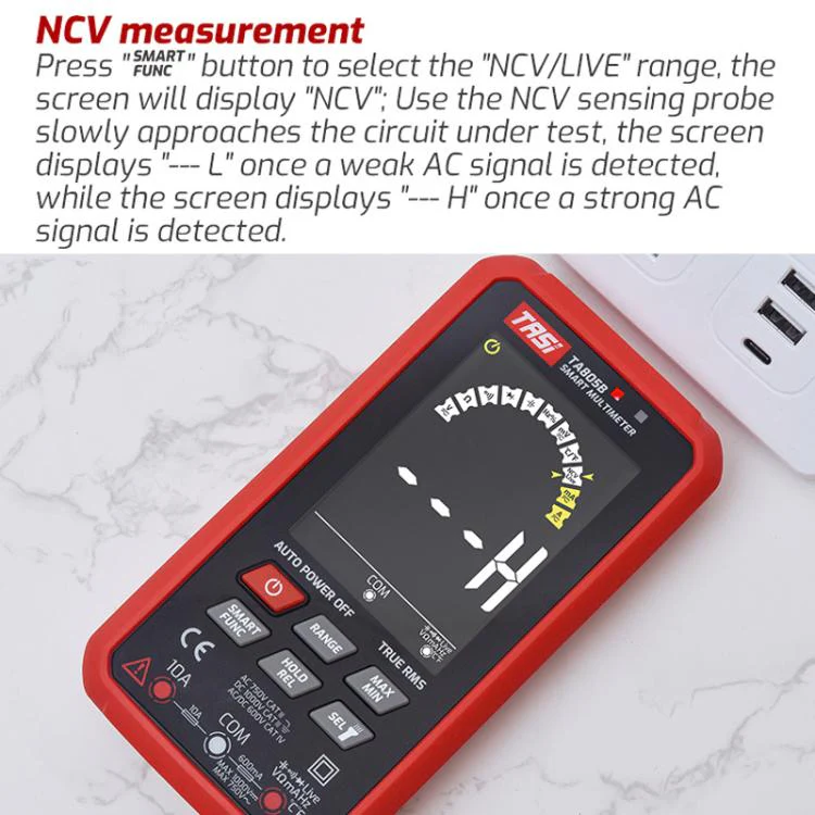 TASI TA805B Rechargeable Large Screen Digital Fully Automatic Smart Multimeter - Image 11