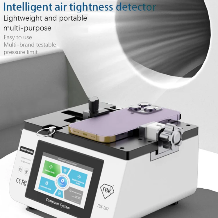 TBK-207 Portable Intelligent Air Tightness Detector Built-in Vacuum Pump(EU Plug) - Image 4
