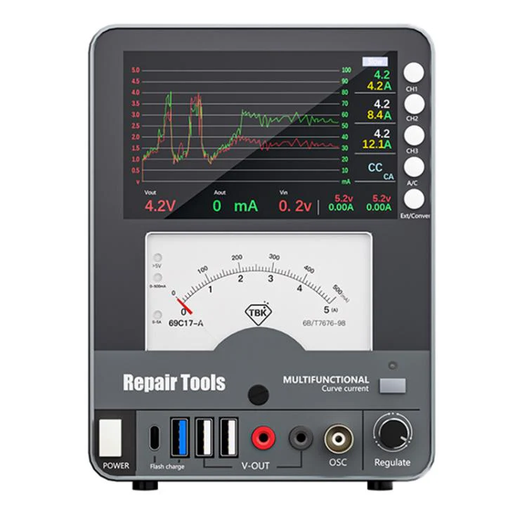TBK 217A 30V / 5A 3-Channel Storage Curved DC Regulated Power Supply with Hyperbola Display, Plug:AU Plug - Image 2