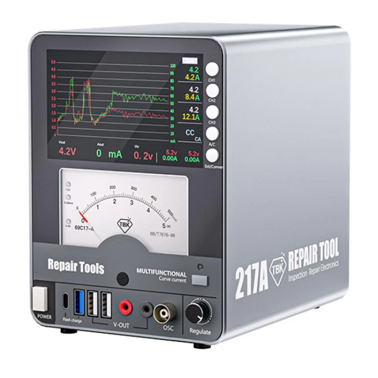 TBK 217A 30V / 5A 3-Channel Storage Curved DC Regulated Power Supply with Hyperbola Display, Plug:EU Plug