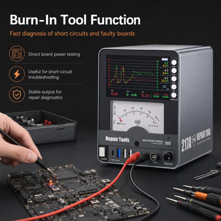 TBK 217A 30V / 5A 3-Channel Storage Curved DC Regulated Power Supply with Hyperbola Display, Plug:EU Plug - Image 12