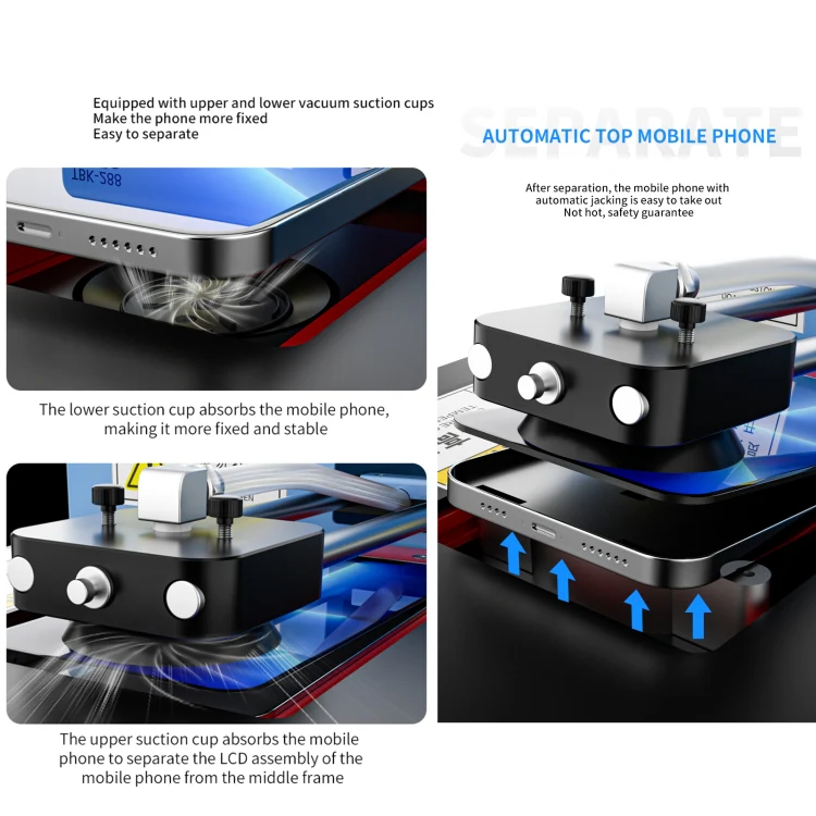 TBK 288 Built-in Pump Vacuum Automatic Intelligent Control Screen Removal Tool, UK Plug - Image 4
