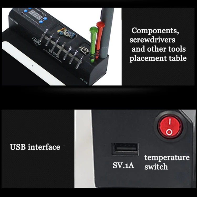 TBK-568R 220V Vacuum LCD Temperature Controller Touch Screen Glass Separator Machine with Multi-function Storage Box - Image 8