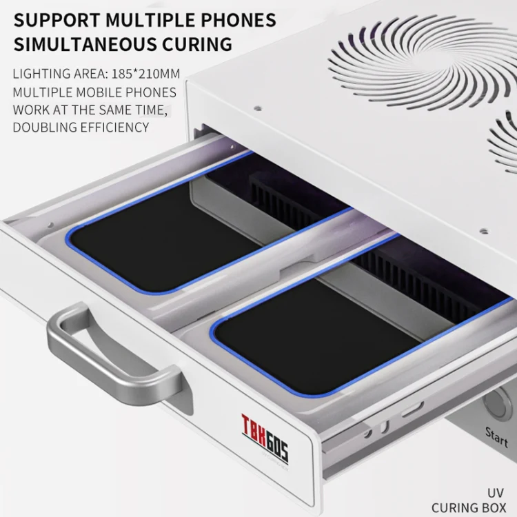 TBK 605 100W Mini UV Curing Lamp Box 48 LEDs Curved Surface Screen UV Curing Box, EU Plug - Image 4