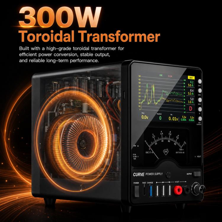 TBK TBK-218 30V / 10A Intelligent Control Curved DC Regulated Power Supply with Pointer Meter, Plug:AU Plug - Image 4