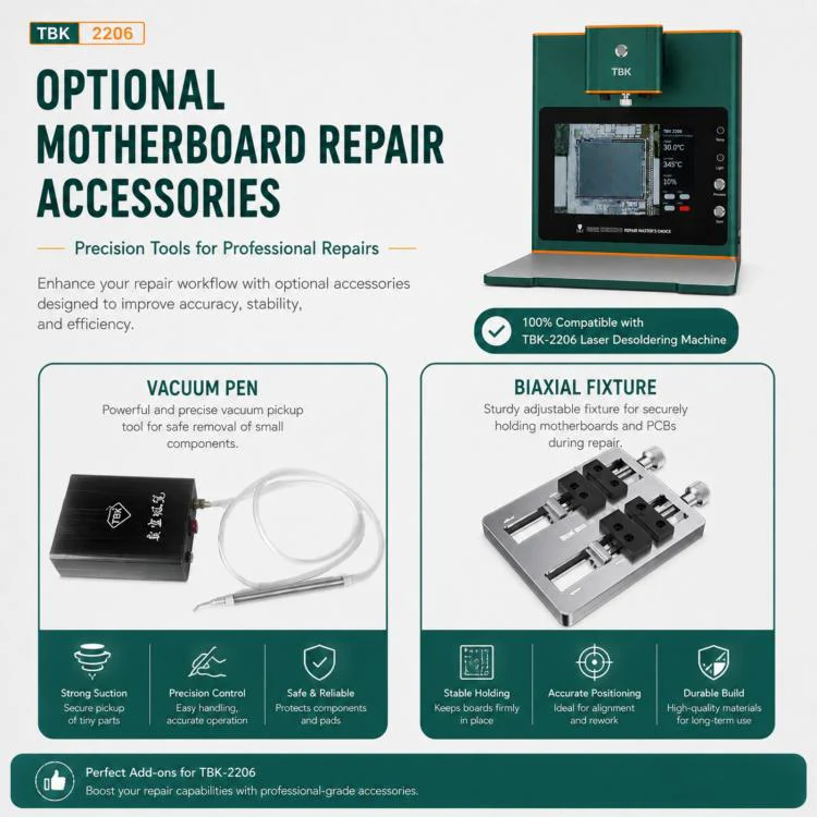 TBK TBK-2206 45W High-Power Intelligent Laser Desoldering Machine with HD Display, Plug:AU Plug - Image 11