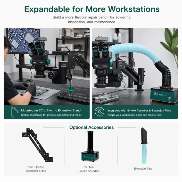 TBK TBK-701A 48MP 7X-60X Continuous Zoom Digital Microscope - Image 9
