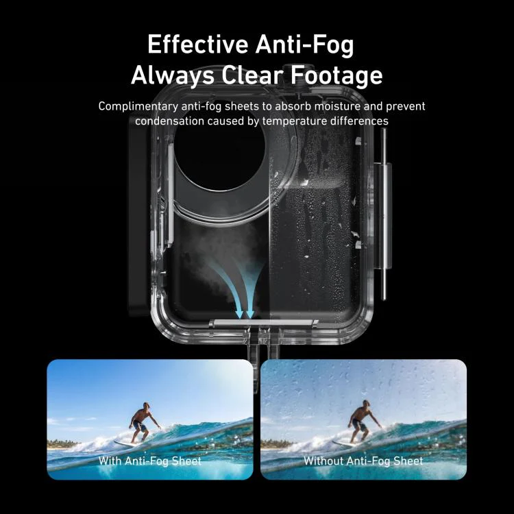 TELESIN 60m Waterproof Case for DJI Osmo Nano IPX8 Under-Water Dive Housing Anti-Fog Action Camera Protection Cover(Transparent) - Image 11
